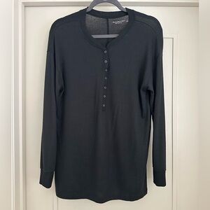 Abercrombie & Fitch Dark Gray Long Sleeve Henley